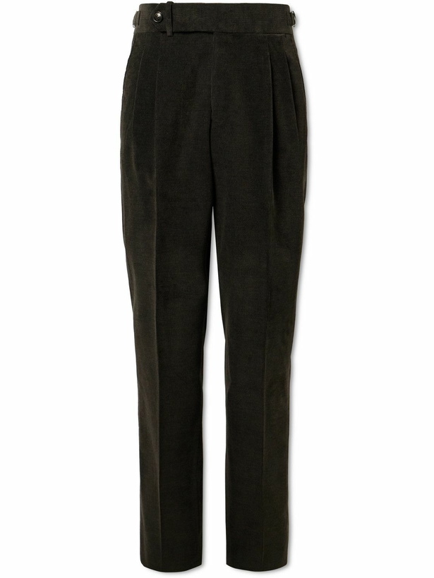Photo: Purdey - Straight-Leg Cotton-Corduroy Trousers - Green