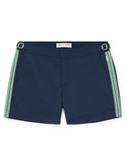 Orlebar Brown - Setter Plage Mid-Length Grosgrain-Trimmed Swim Shorts - Blue