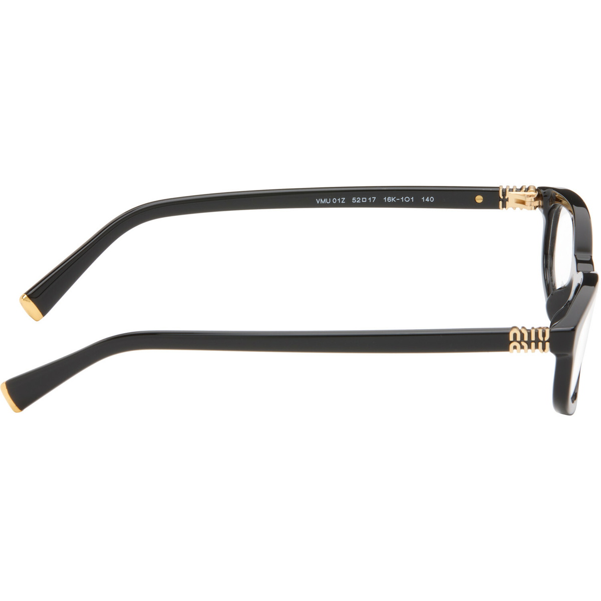 Miu Miu Eyewear Black Slim Cateye Glasses