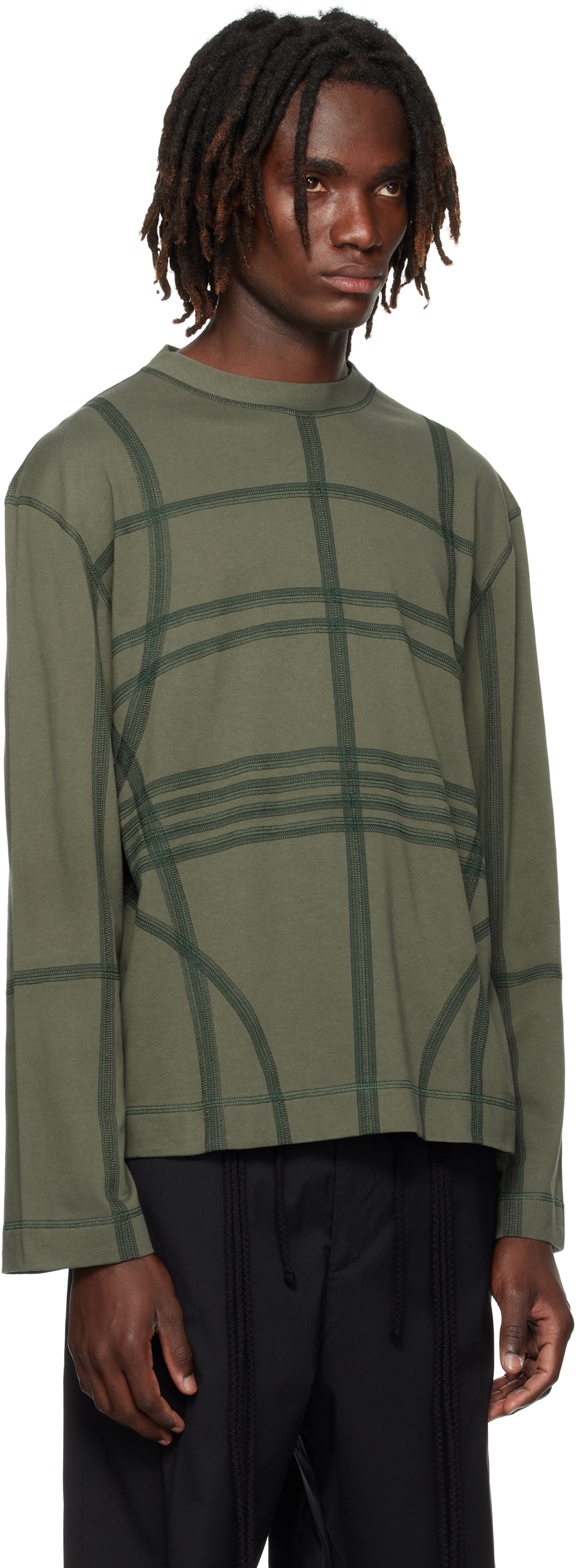 Craig Green Khaki Flatlock Long Sleeve T-shirt Craig Green