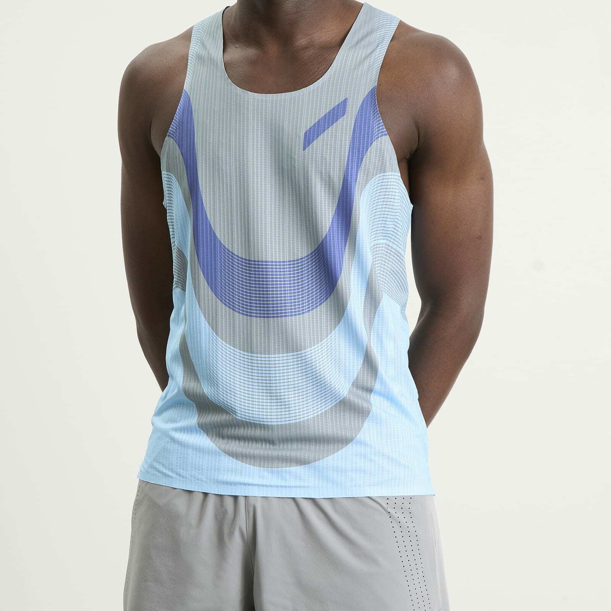 SOAR Men's Race Vest in Blue/Grey/Light Blue
