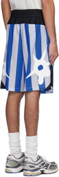 Perks and Mini Blue & Gray Mondschein Mesh Shorts