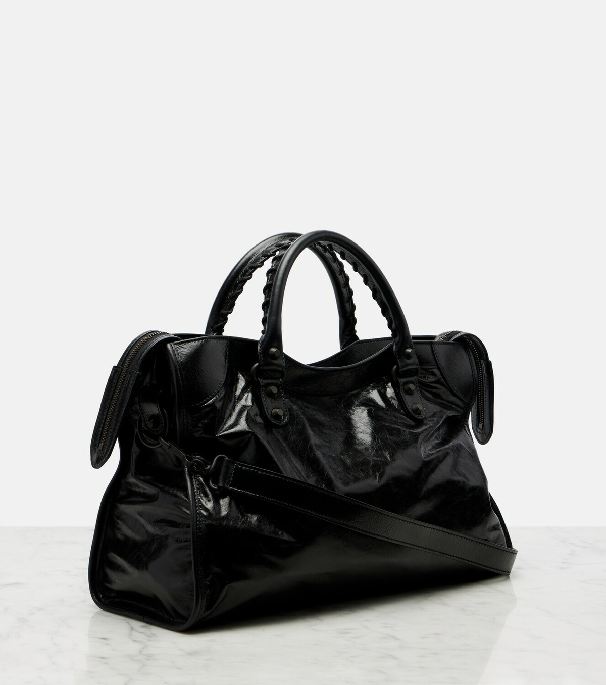 Balenciaga Le City Medium leather top-handle bag