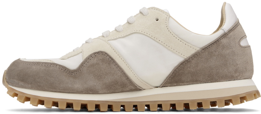 Spalwart White & Brown Marathon Trail Low Sneakers