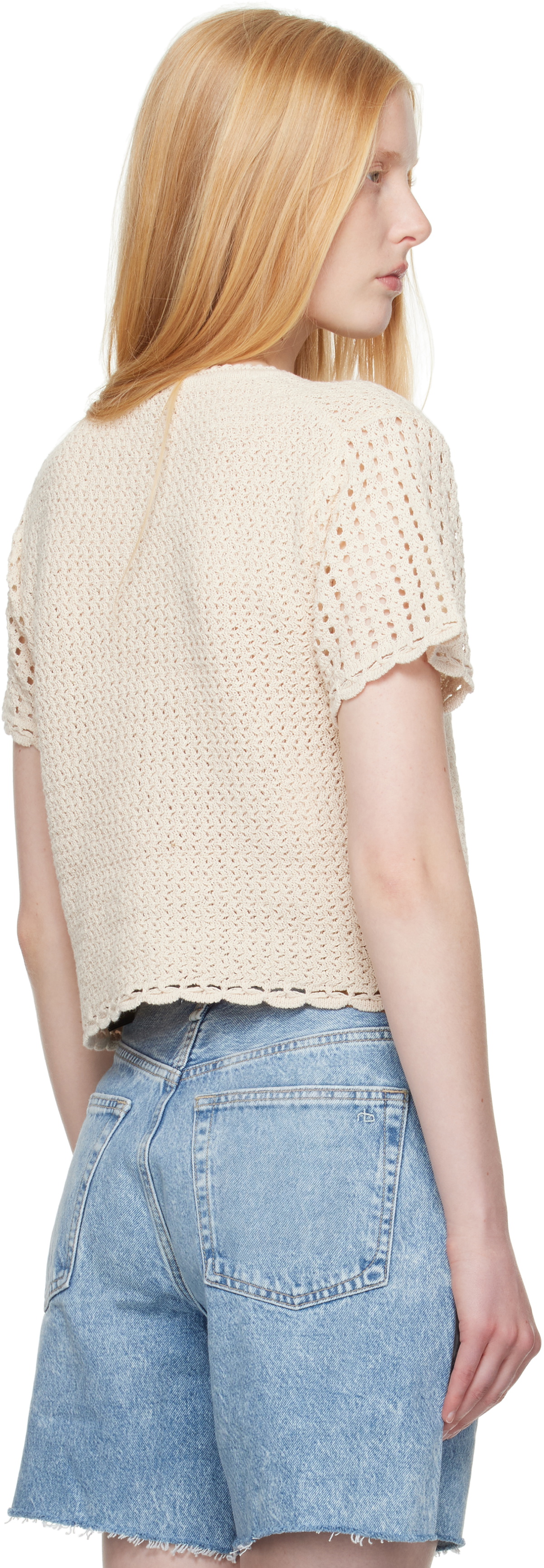 rag & bone Beige Khloe Short Sleeve T-shirt