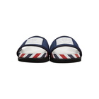 Thom Browne Navy 4-Bar Pool Slides