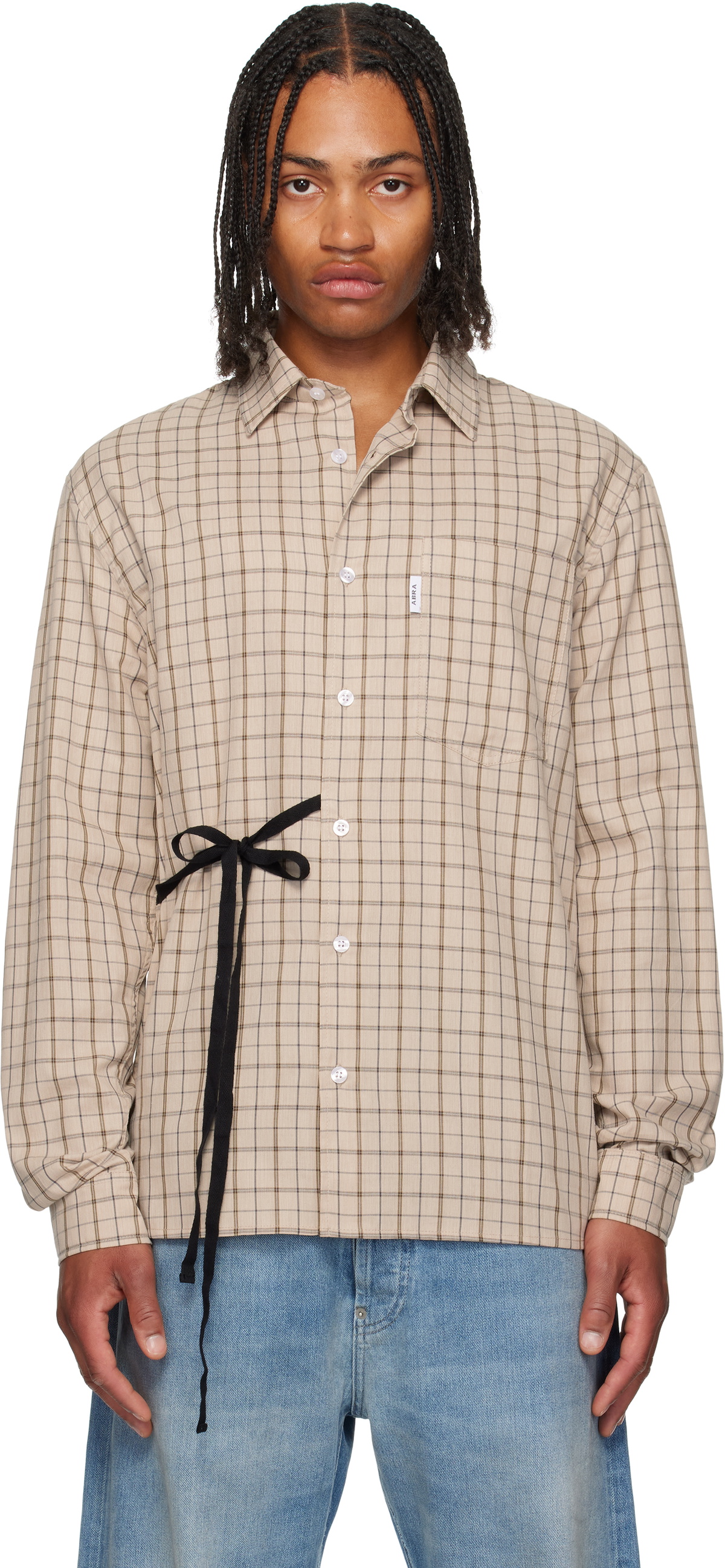 ABRA SSENSE Exclusive Beige Cotton Shirt
