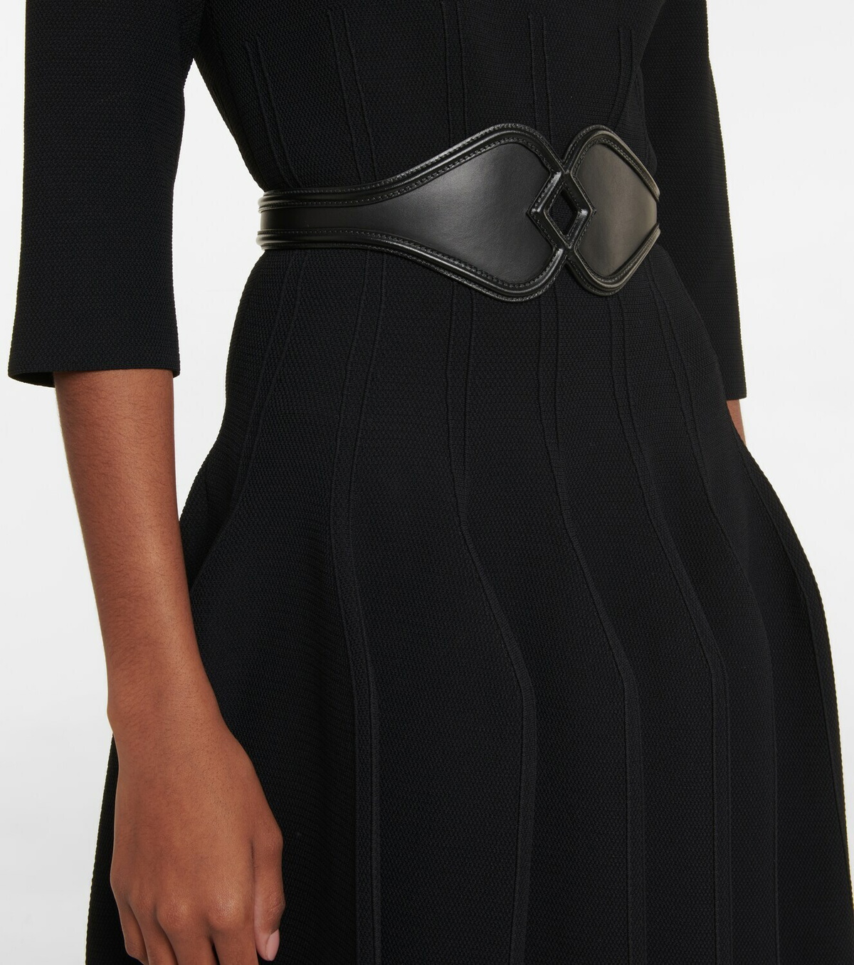 alaia leather corset