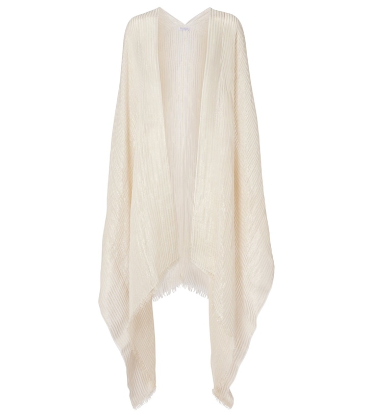 Photo: Brunello Cucinelli Fringed linen-blend cape