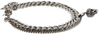 Alexander McQueen Gunmetal Skull Bracelet