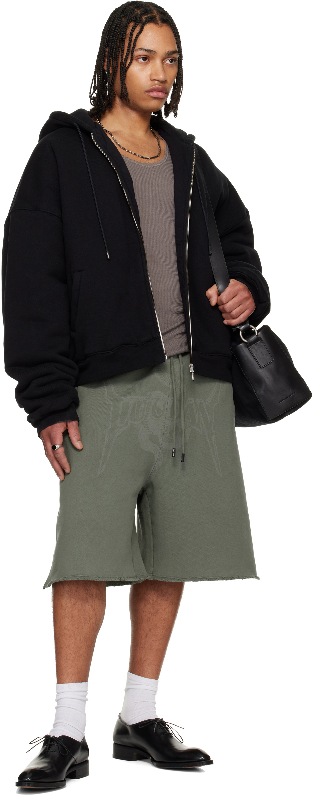 LU'U DAN Green Zoku Shorts