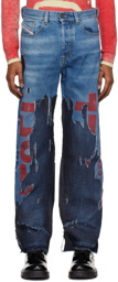 Diesel Blue 2010 D-Macs Straight Jeans