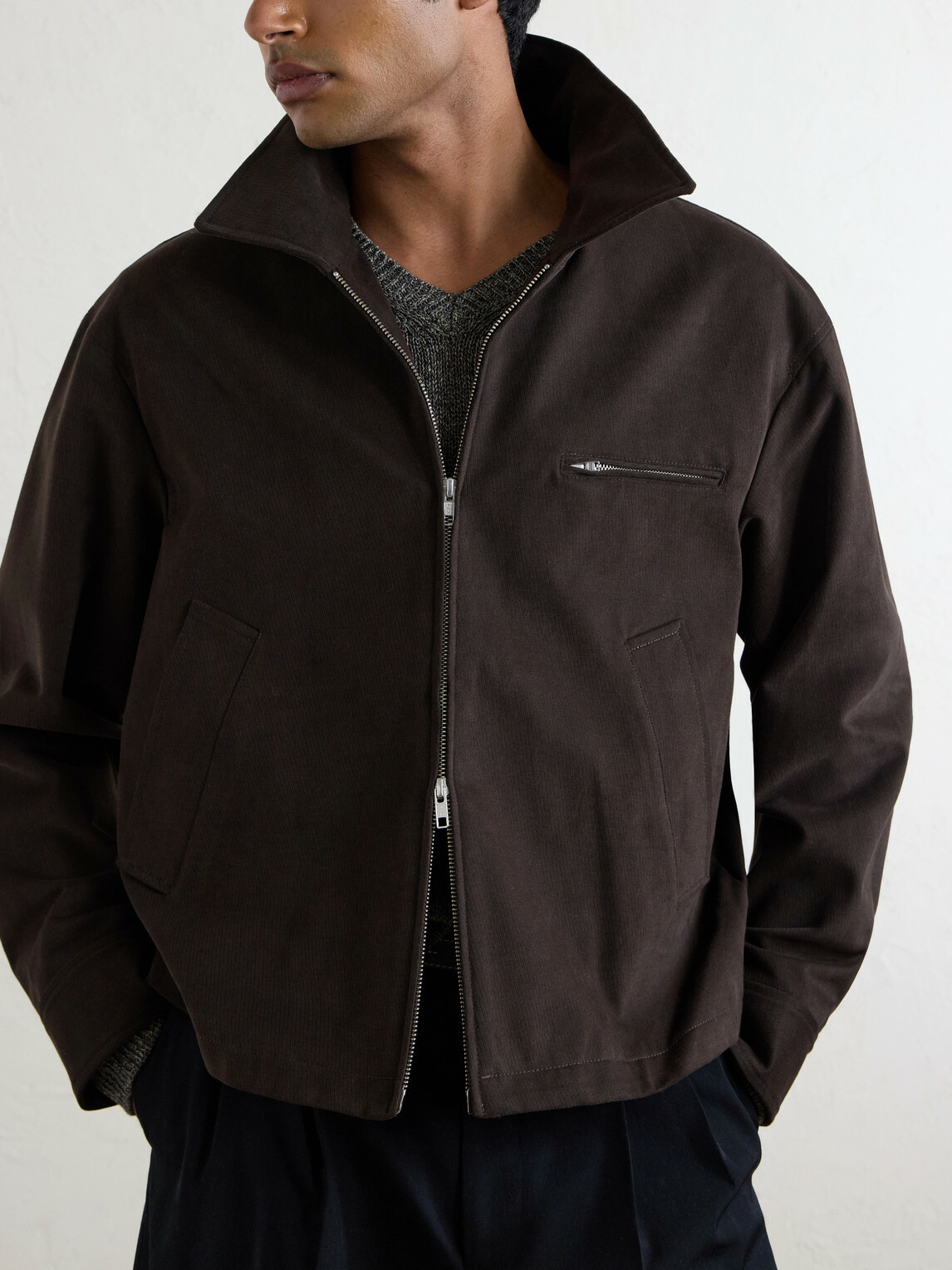mfpen - Postal Cotton-Velvet Jacket - Brown