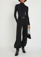 Wardrobe.nyc High-neck Stretch-polyamide Bodysuit Black