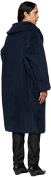 Max Mara Navy Teddy Bear Icon Coat