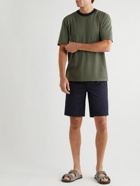 Mr P. - Knitted Cotton and Silk-Blend T-Shirt - Green