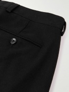 Agnona - Slim-Fit Wool and Cashmere-Blend Flannel Trousers - Black