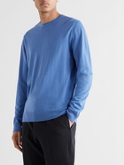 Mr P. - Slim-Fit Merino Wool Sweater - Blue