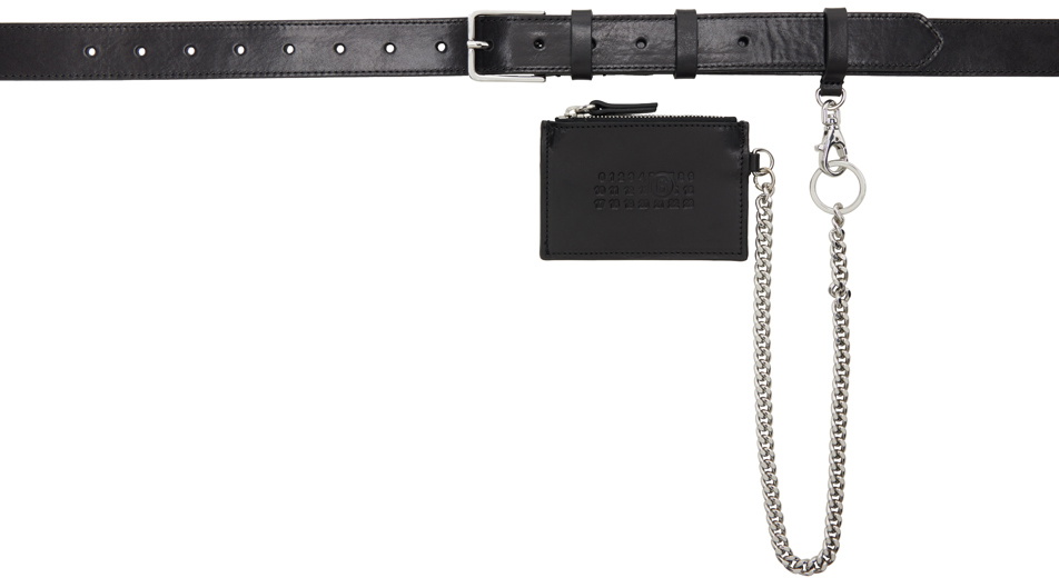 MM6 Maison Margiela Black Chain Belt & Pouch Set MM6 Maison