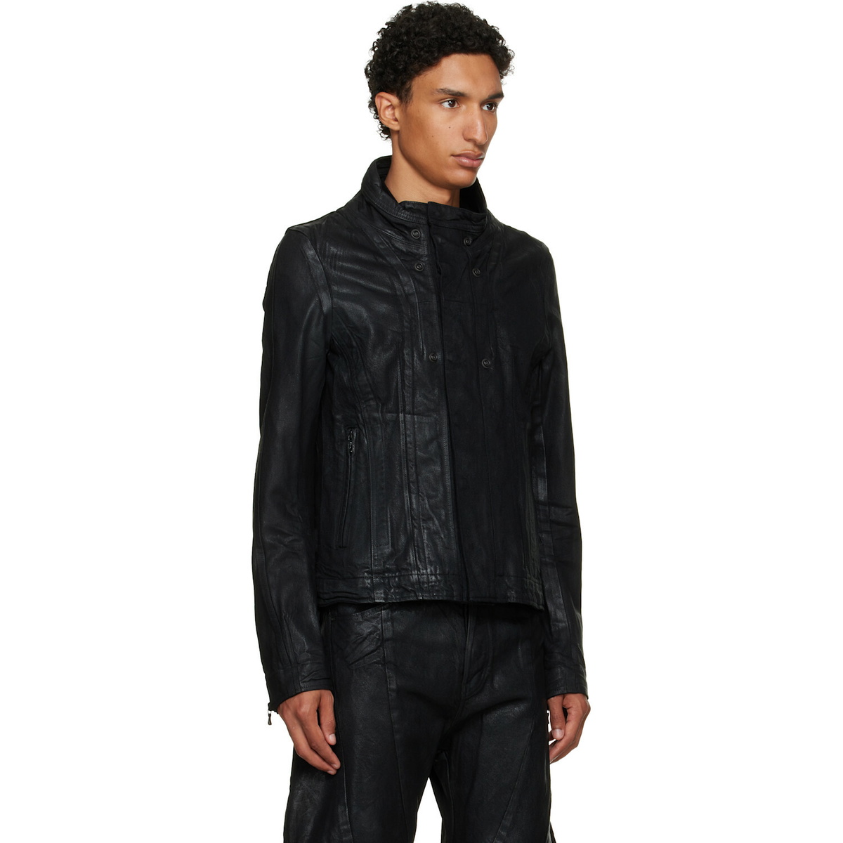 Julius Black Urban Seamed Denim Jacket