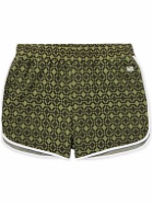 Wales Bonner - The Selassie Straight-Leg Jacquard-Knit Stretch Organic Cotton Shorts - Green