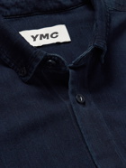 YMC - Dean Button-Down Collar Herringbone Cotton Shirt - Blue