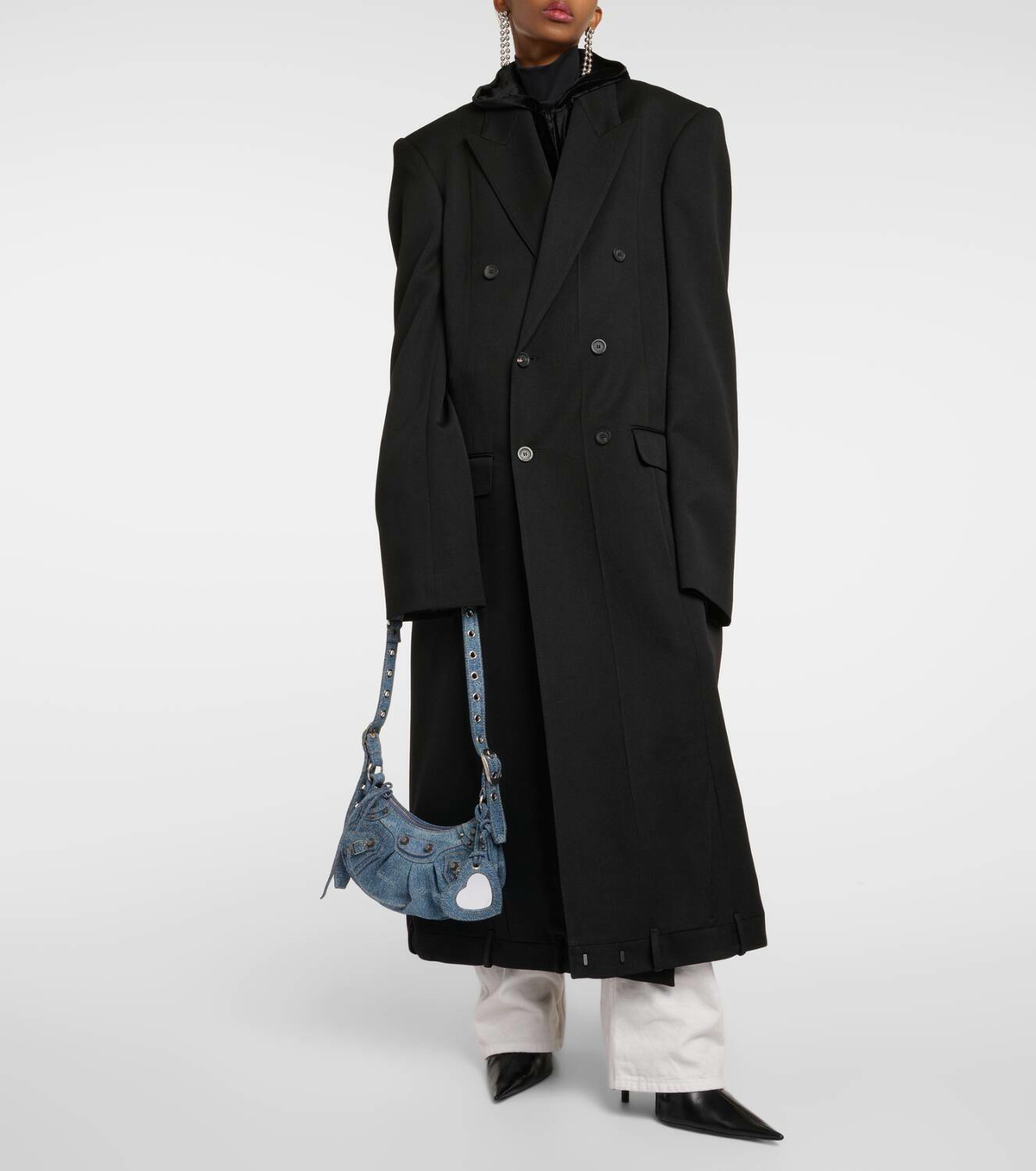 Balenciaga Le Cagole XS denim shoulder bag
