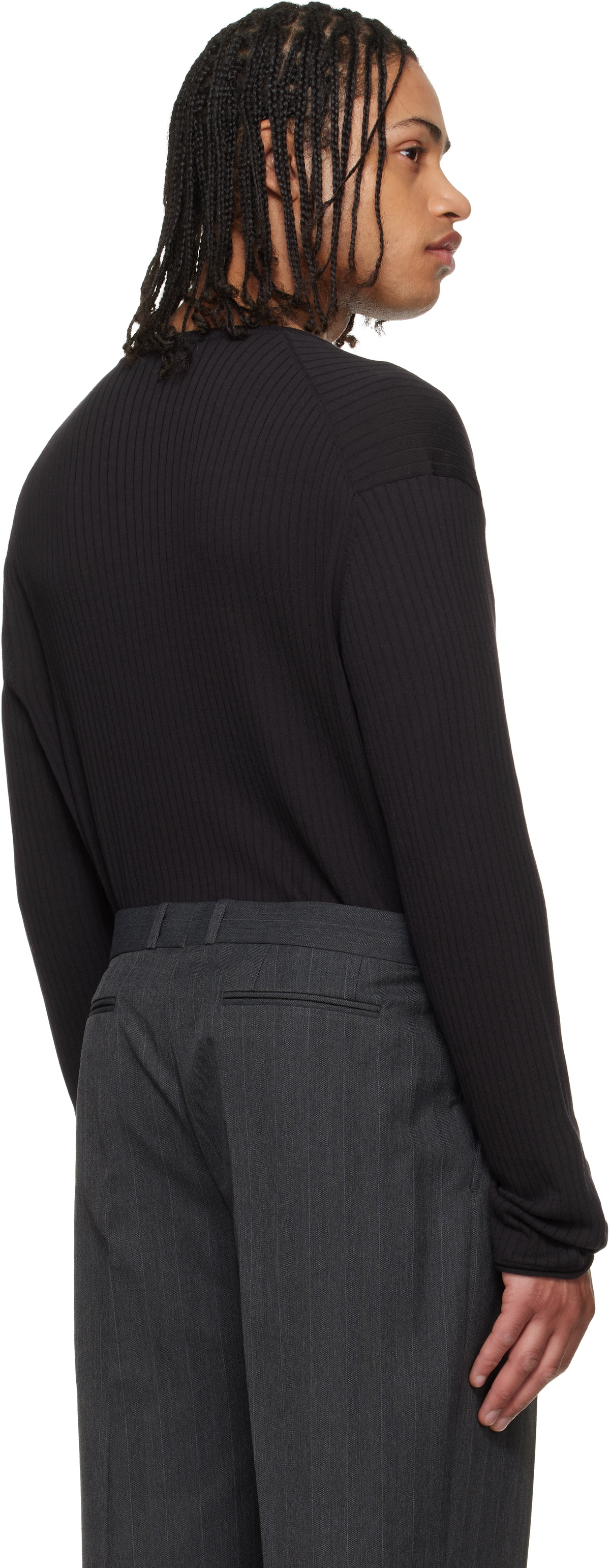 OUR LEGACY Navy Fine Henley