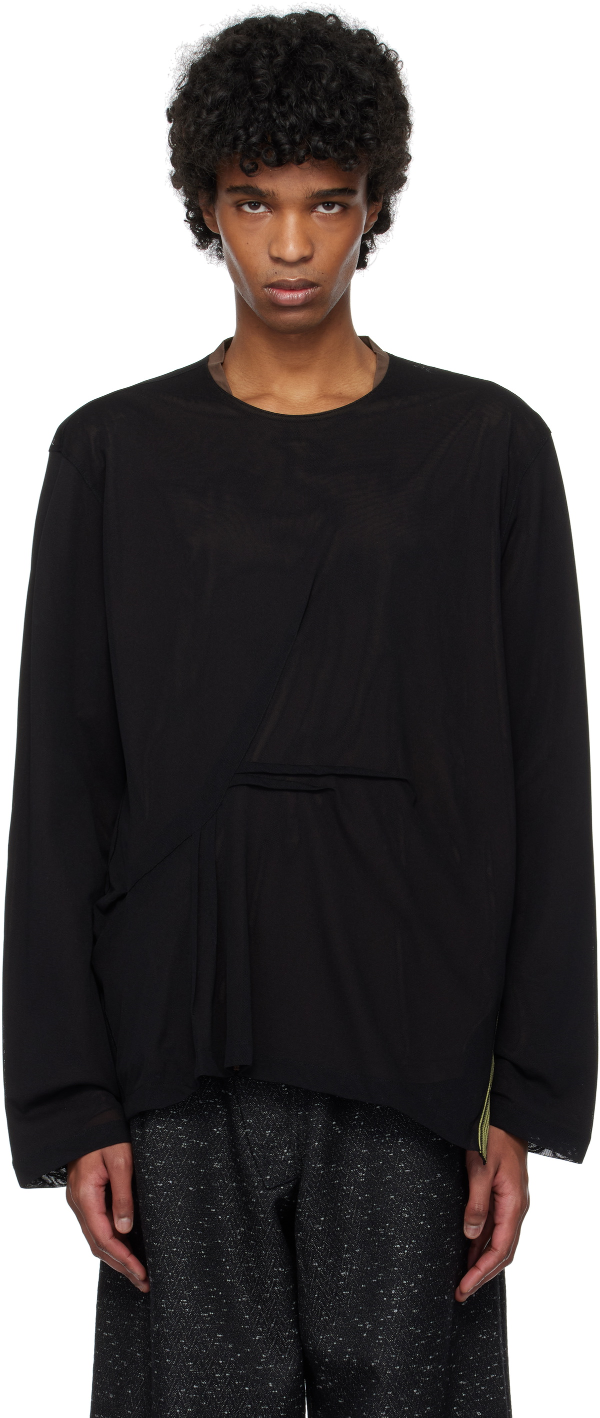 Kiko Kostadinov Black Inex Mesh T-shirt