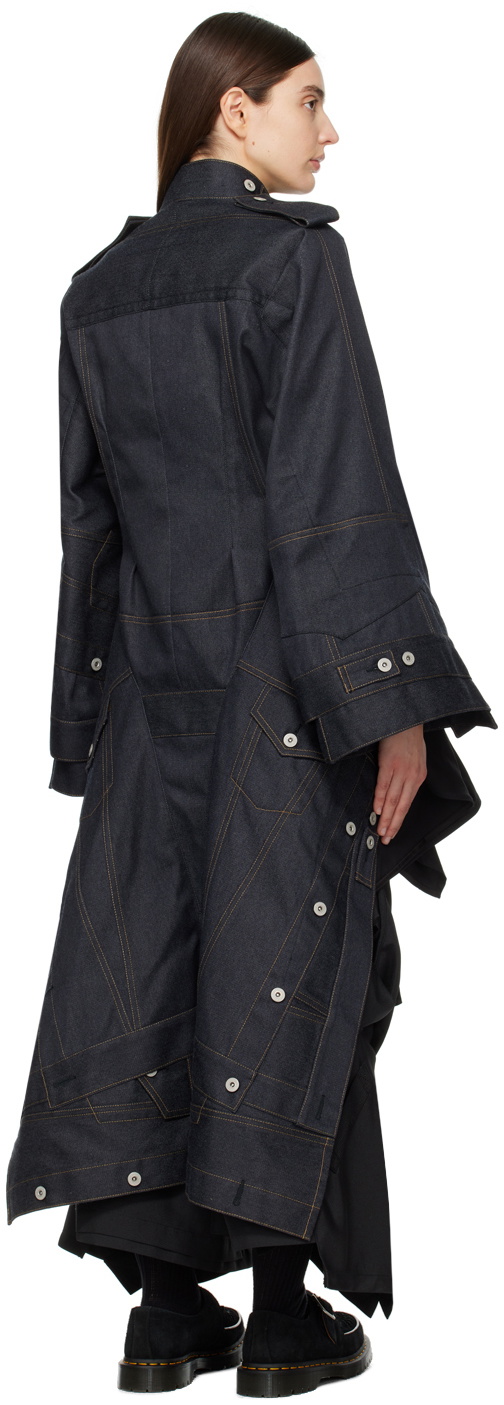 Junya Watanabe Navy Paneled Denim Jacket