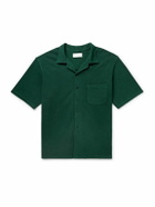 Les Tien - Camp-Collar Garment-Dyed Cotton-Piqué Shirt - Green