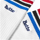 Butter Goods Men's Logo Stripe Sock in White