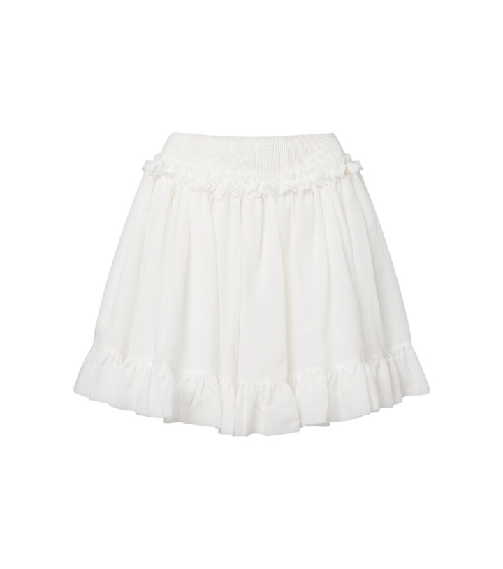 Photo: Balmain Ruffled poplin miniskirt