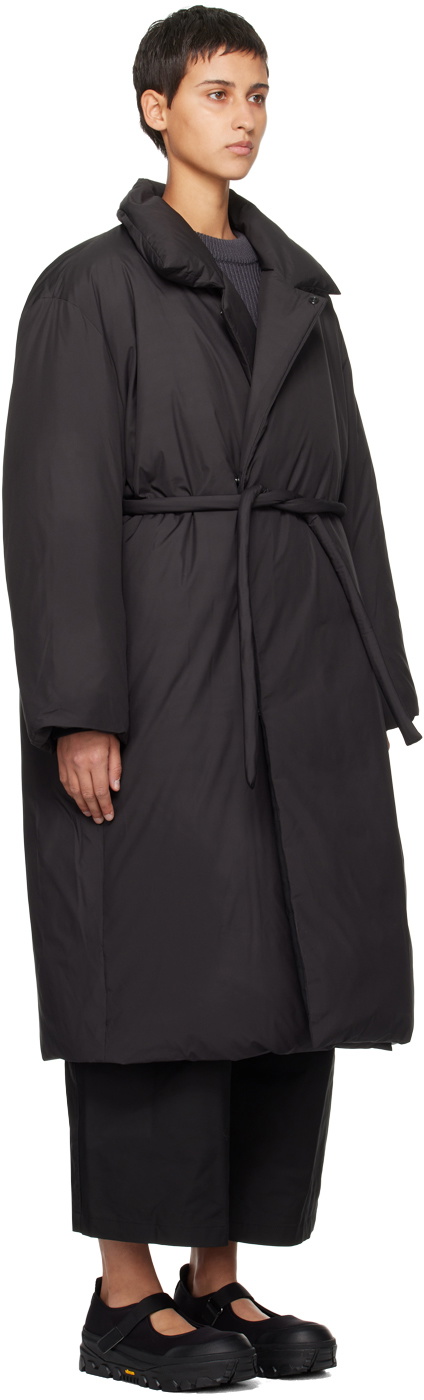 AMOMENTO Black Belted Down Coat