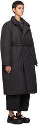 AMOMENTO Black Belted Down Coat