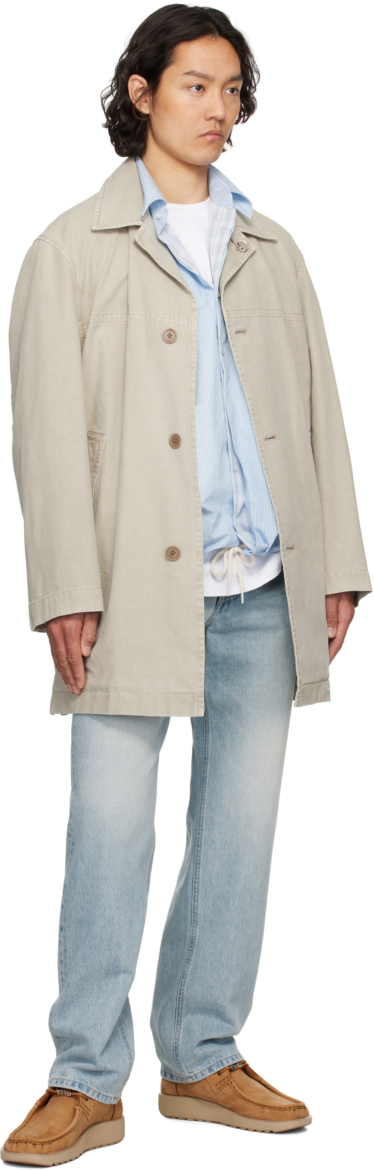 Solid Homme Khaki Canvas Coat