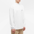 Needles Men's Long Sleeve Mock Neck T-Shirt in White