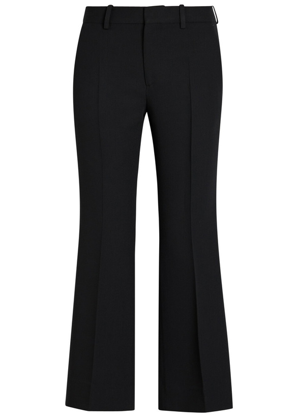 Photo: Toteme Bootcut Twill Cropped Trousers Black