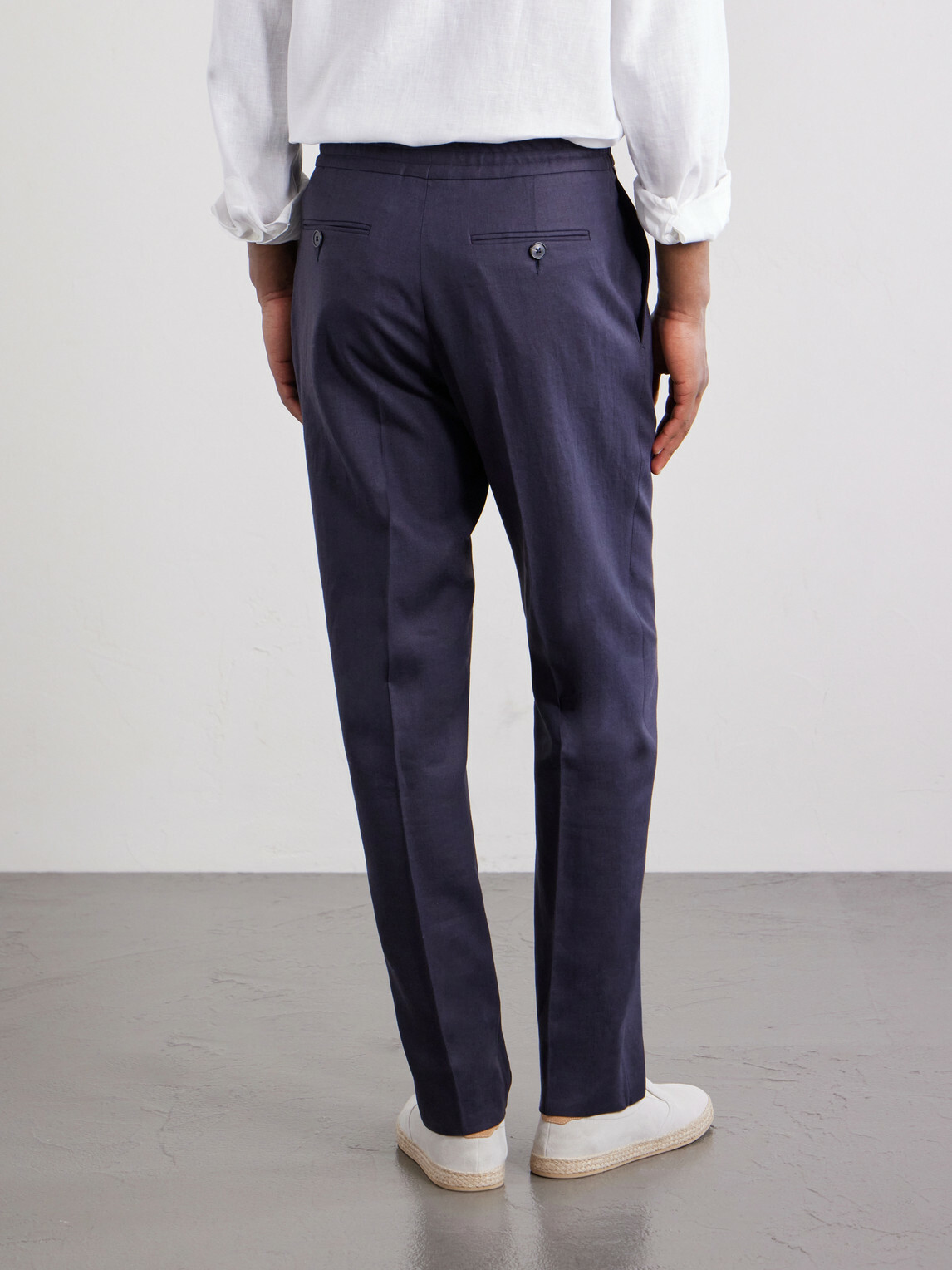 Zegna - Straight-Leg Linen-Twill Trousers - Blue