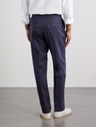 Zegna - Straight-Leg Linen-Twill Trousers - Blue