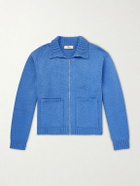 Cherry Los Angeles - Logo-Embroidered Cotton Zip-Up Cardigan - Blue