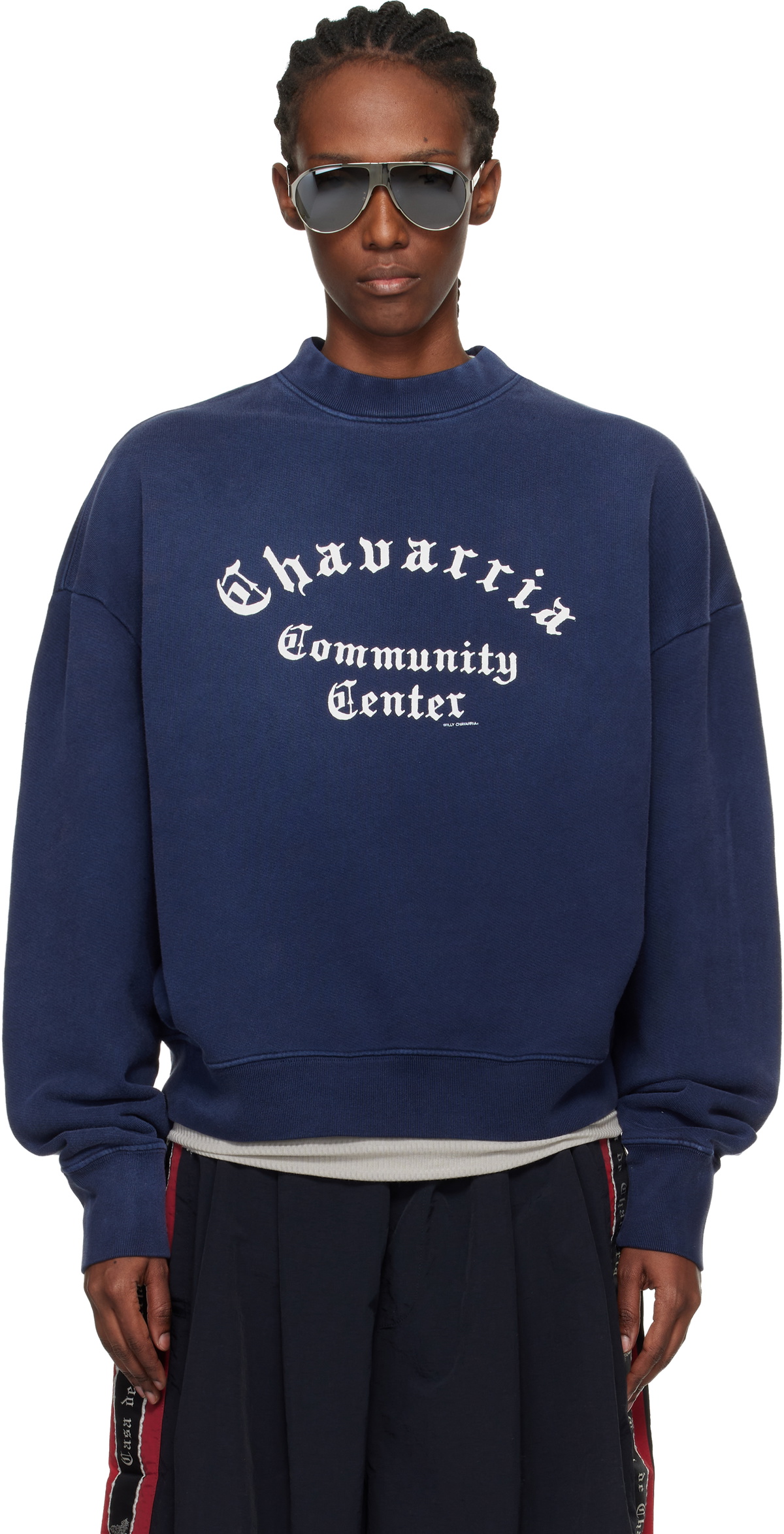 WILLY CHAVARRIA Navy 'Chavarria Community Center' Standard Sweatshirt