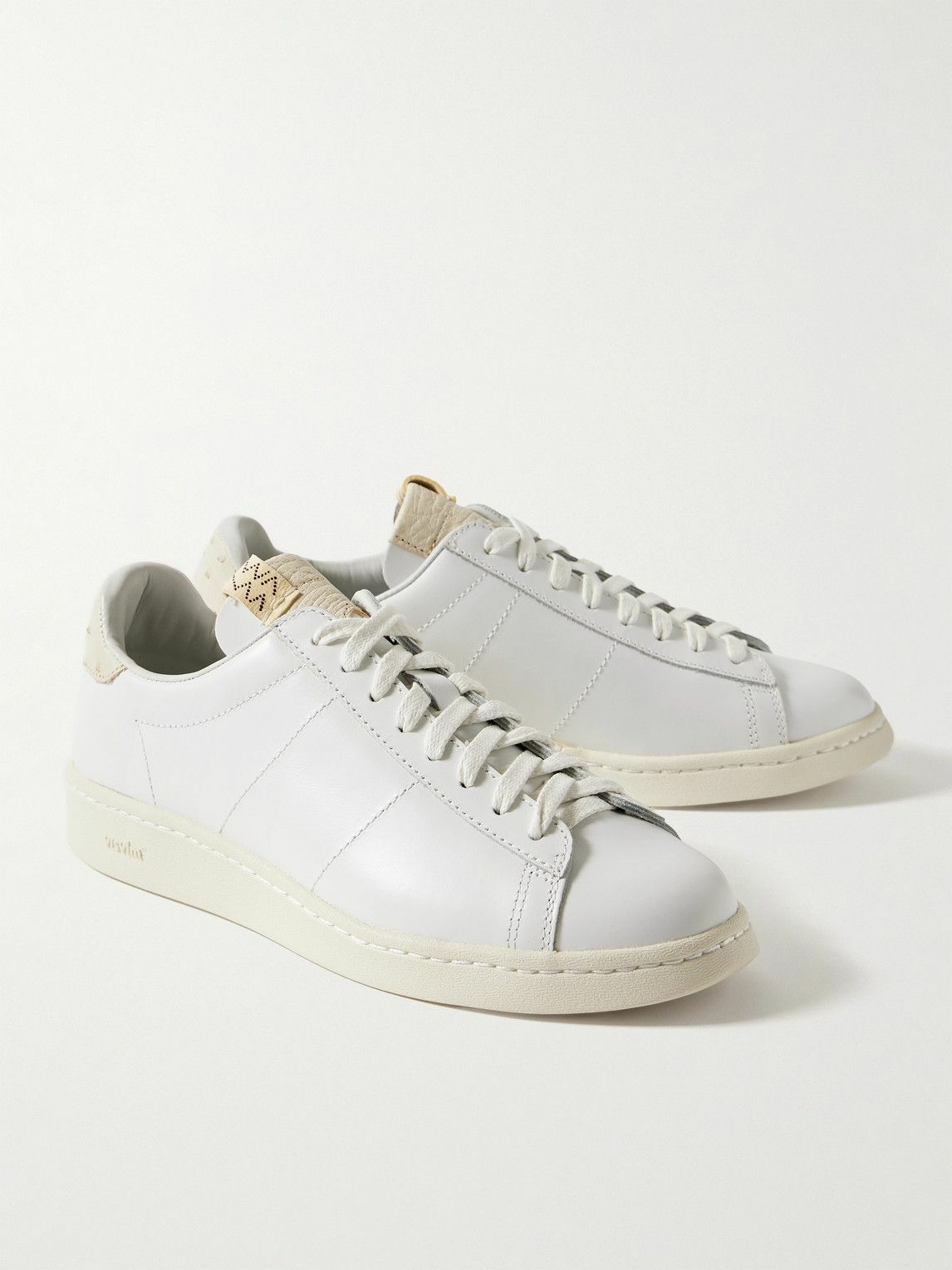 Visvim - Corda-Folk Ostrich-Effect and Smooth Leather Sneakers