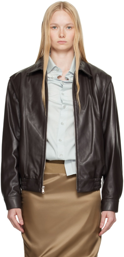 Photo: Commission Brown Garrison Leather Jacket