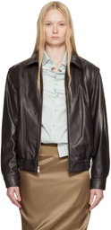 Commission Brown Garrison Leather Jacket