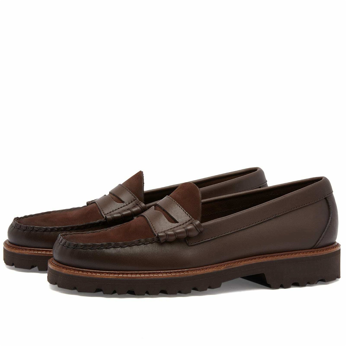 Bass Weejuns Men's Larson 90s Soft Penny Loafer in Chocolate Leather ...