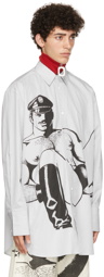 JW Anderson White & Black Tom of Finland Oversized Shirt