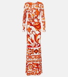 Dolce&Gabbana Majolica organza maxi dress