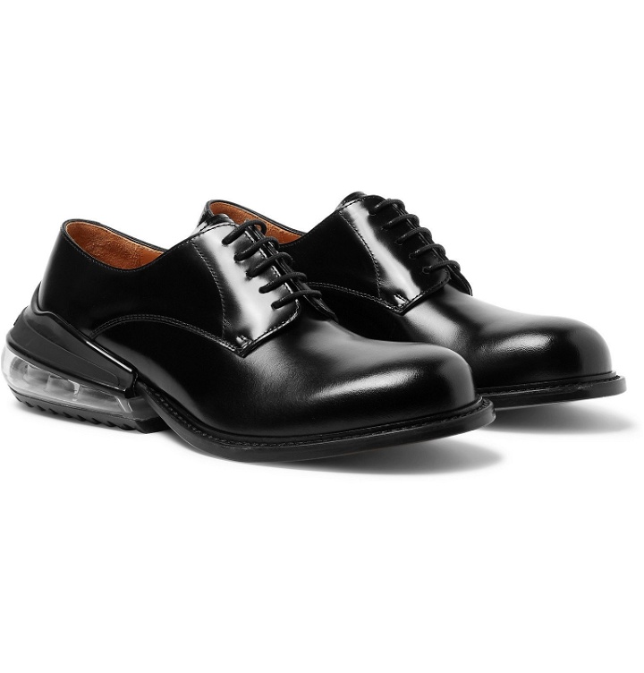 Photo: Maison Margiela - Polished-Leather Derby Shoes - Black