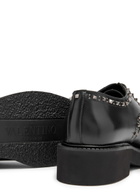 Valentino Studded Leather Derby Shoes Black